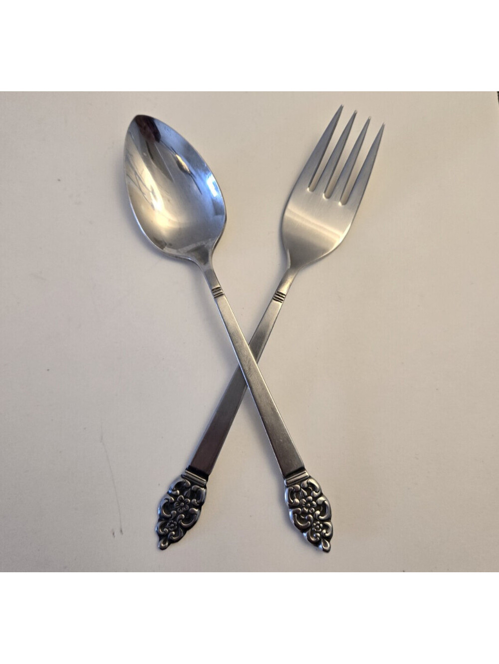 Oneida Vinland Fork and Spoon Set OneidaCraft Deluxe Stainless Flatware
